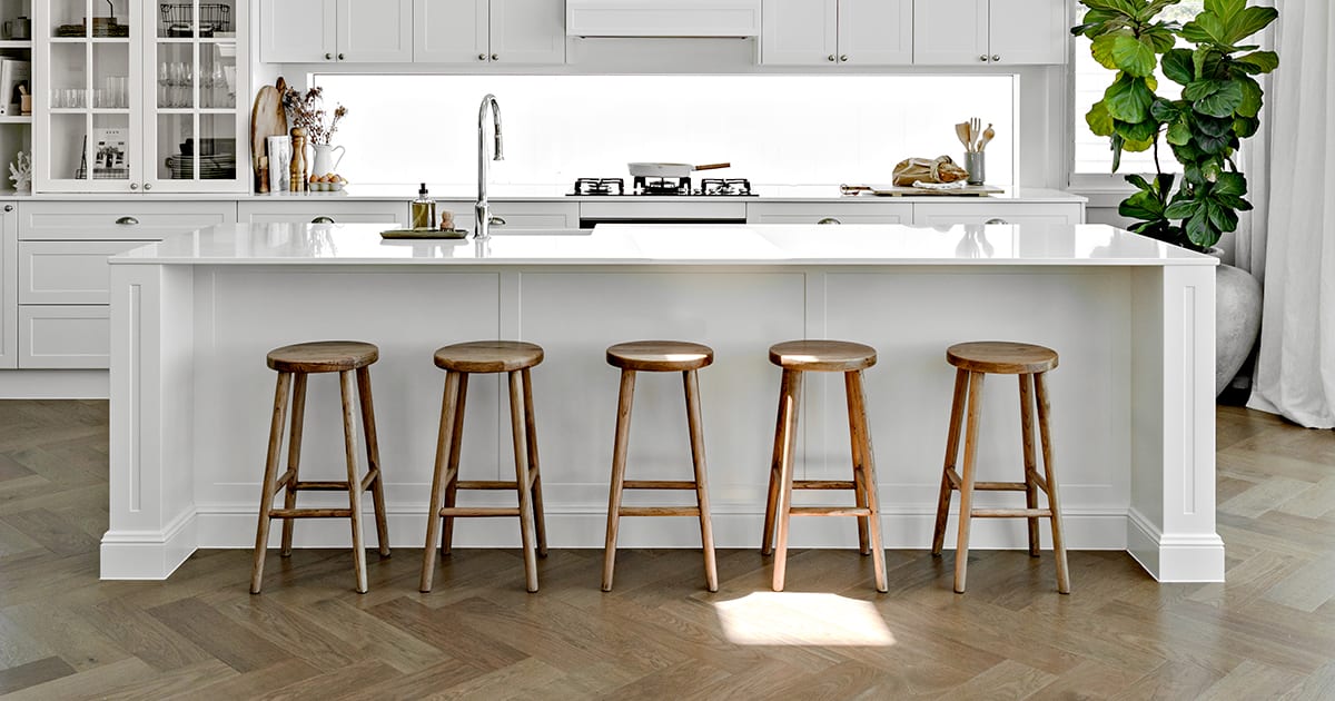 Havwoods HW3577 Auburn herringbone timber flooring | Talm Beach House by Greenbuild